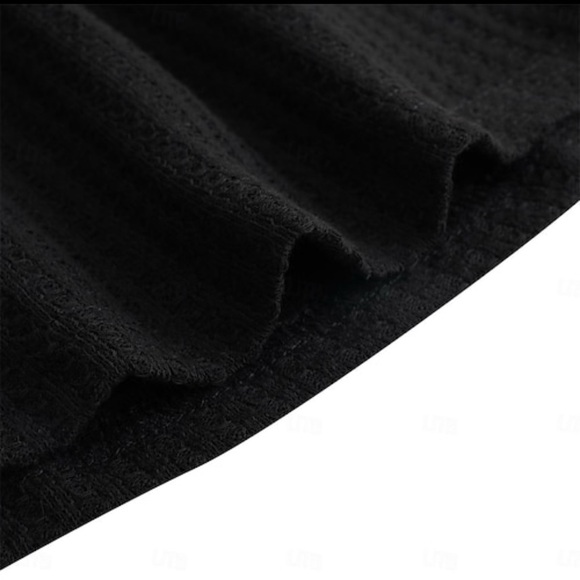 Men's Waffle Henley Shirt Waffle Knit Tee Top Solid Color V Neck Men’s Size 3XL - Picture 9 of 9